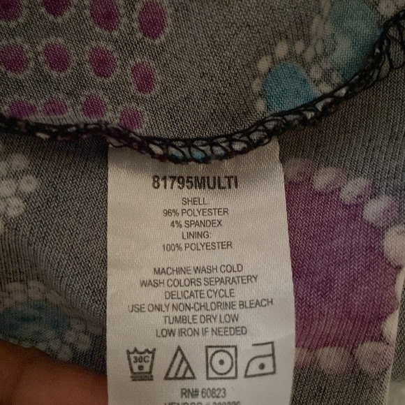 Clues Collection Black Jewel Print Long Sleeve Stretch Maxi Wrapped Dress V Neck - Picture 7 of 8